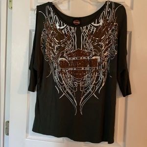 Harley Davidson Embellished Top
